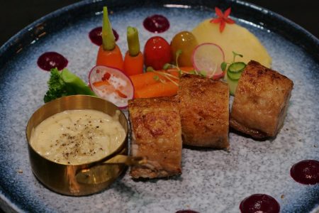 Chicken roll with Mushroom sauce